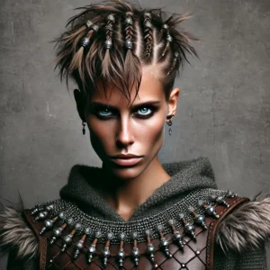 Short Hair with Viking Beads