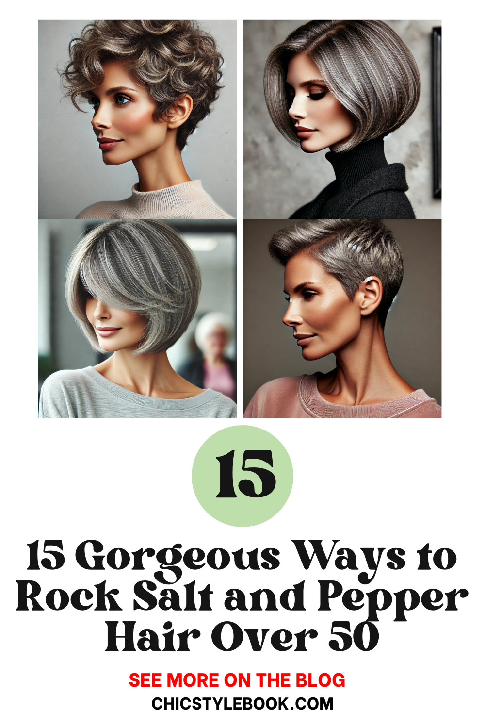 15 Stunning Salt and Pepper Hairstyles for Women Over 50