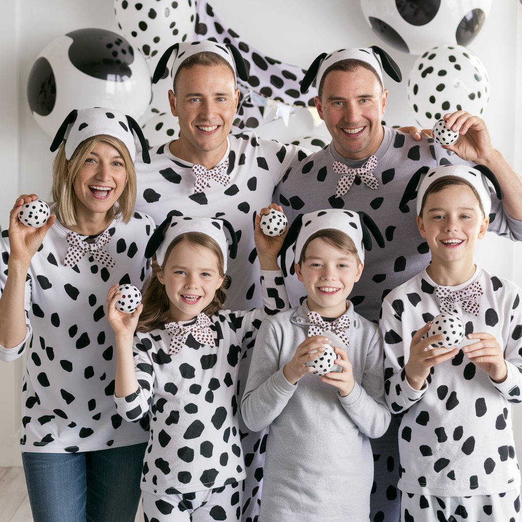 Classic Dalmatian Costumes for the Whole Family