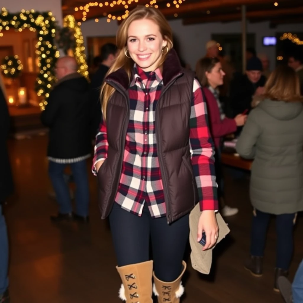 Classic Ski Lodge Flannel & Puffer Vest