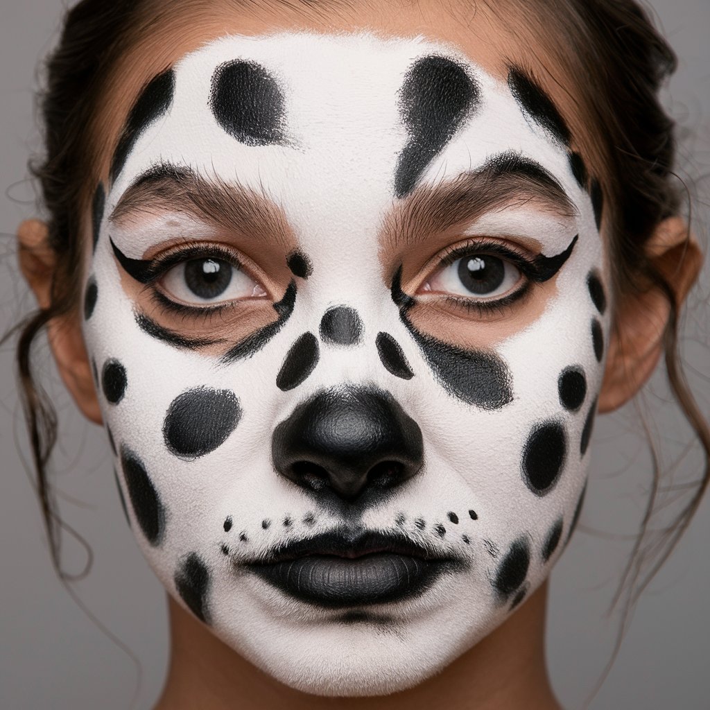 DIY Dalmatian Face Paint & Makeup Looks