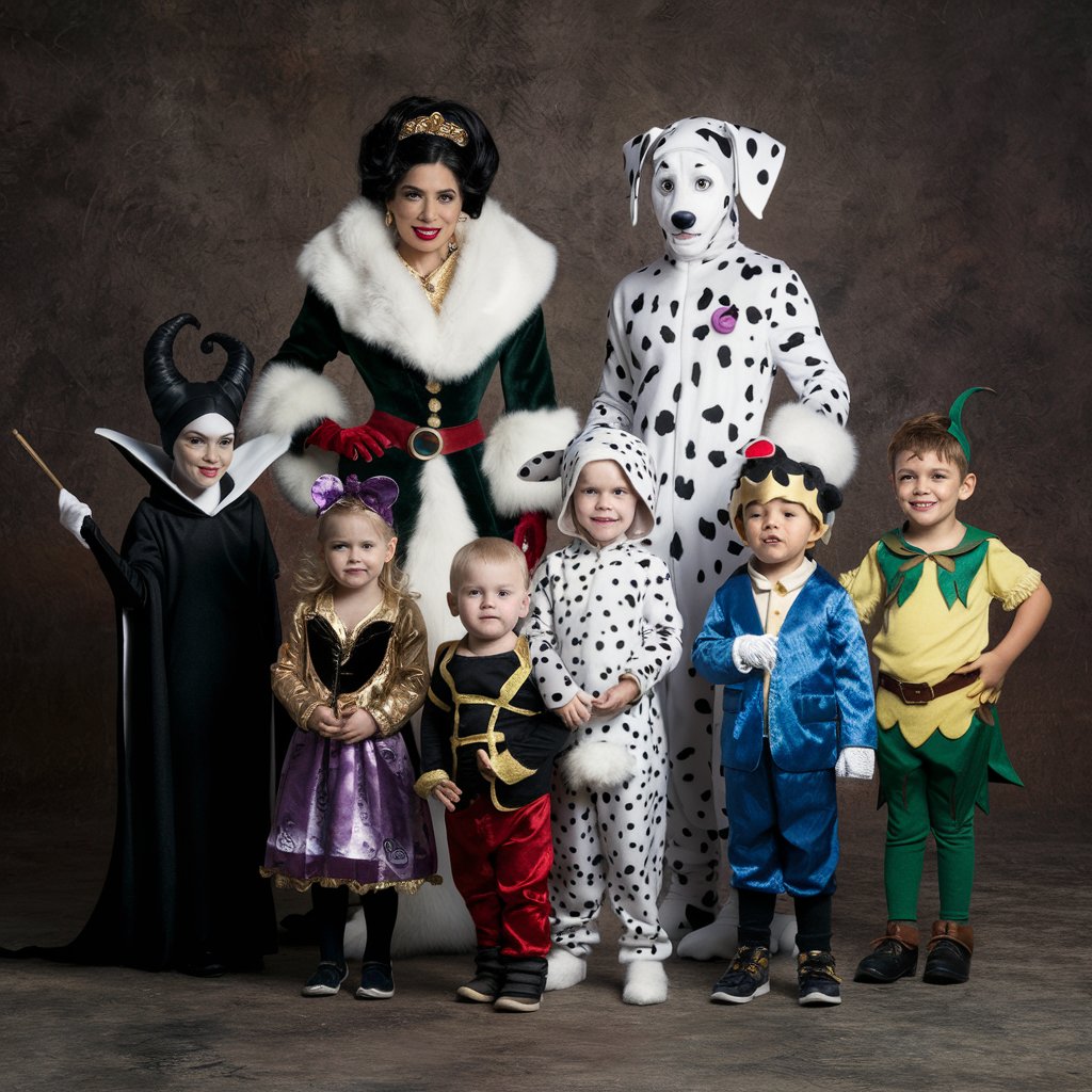 Full Family Disney Villains & Heroes Crossover