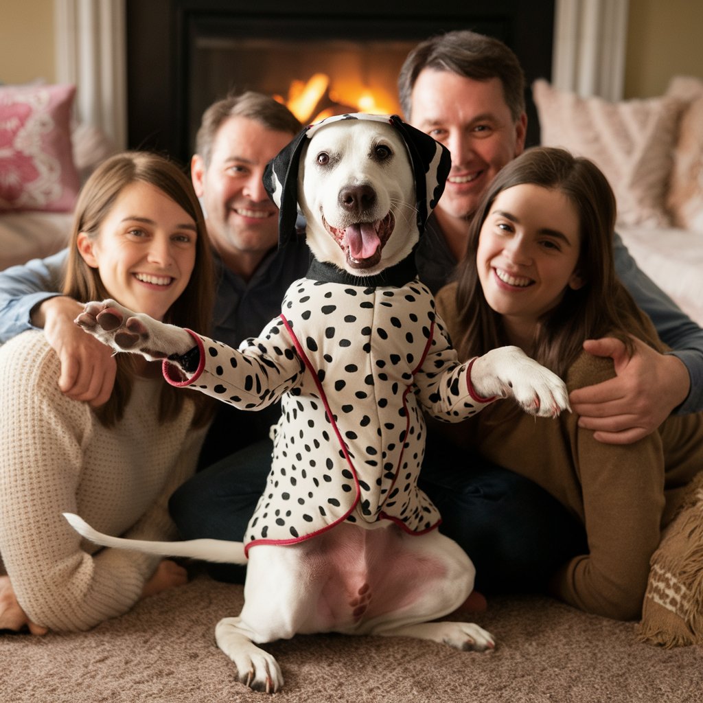 Matching Dalmatian Costumes for Pets