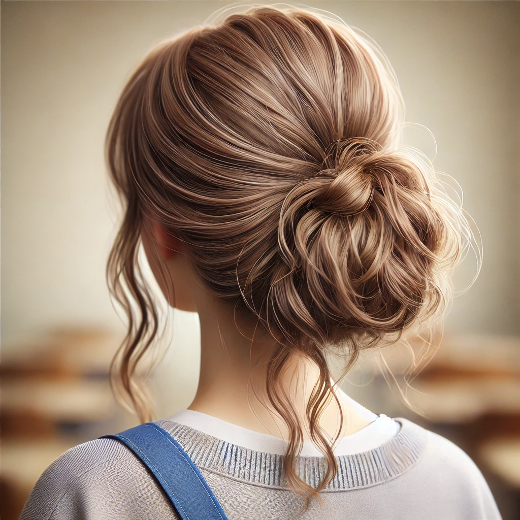 Messy Bun with Tendrils